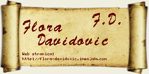 Flora Davidović vizit kartica